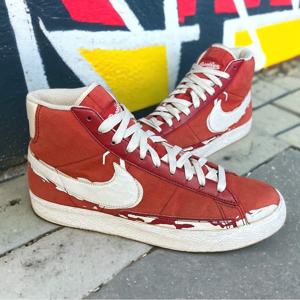 Nike Blazer High Brooklyn Jackie Robinson Pack Red #316664-612 Men’s Size 9.5